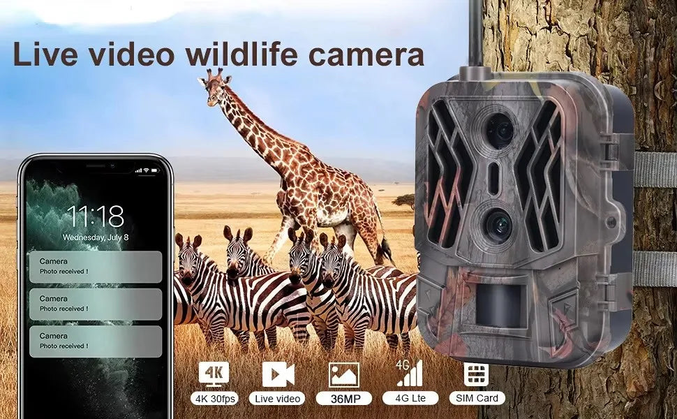 Suntekcam 4G Tracking Camera 4K App Control Cloud Service