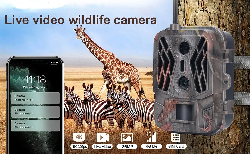 Suntekcam 4G Tracking Camera 4K App Control Cloud Service