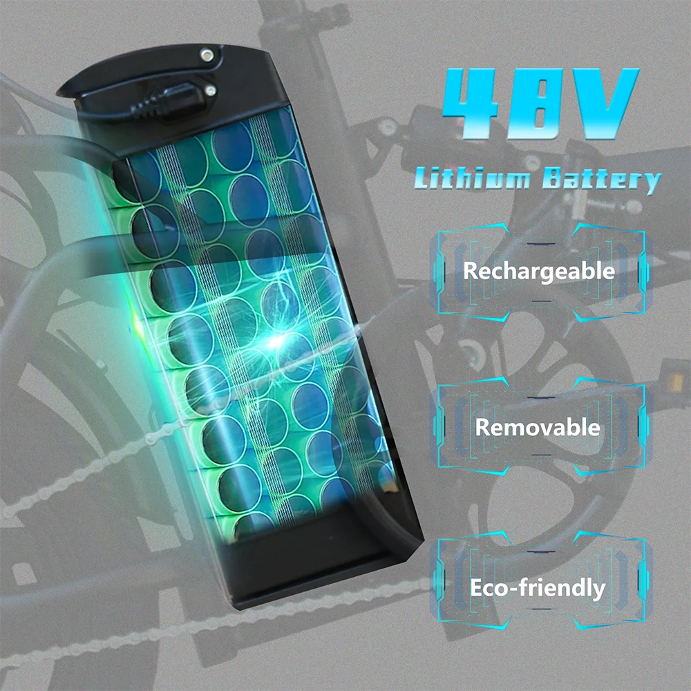 DeePower Folding Electric Bike 48V 400W 32 KMH Max Speed