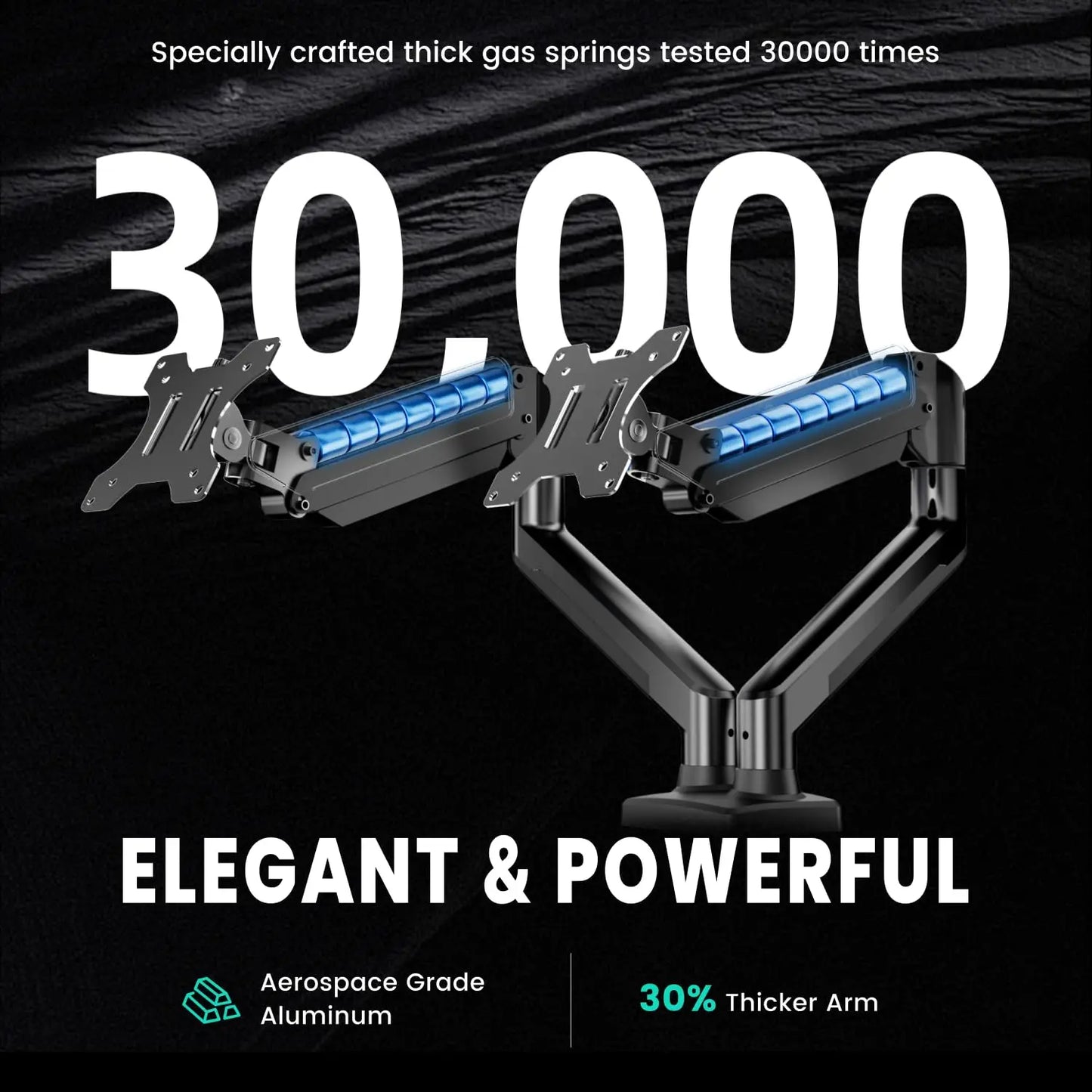 NearHub Dual Monitor Arm with C Clamp Grommet Mount MS-002