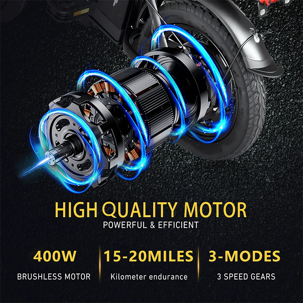 DeePower Folding Electric Bike 48V 400W 32 KMH Max Speed